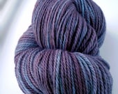 Storm Berry Wool Yarn Swirl Purple Swirls Hand Dyed by Me OOAK - Price Reduced Super Value