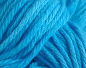 Caribbean Blue Cotton Yarn Hand Dyed Tropical Ocean OOAK - Price Reduced Super Value