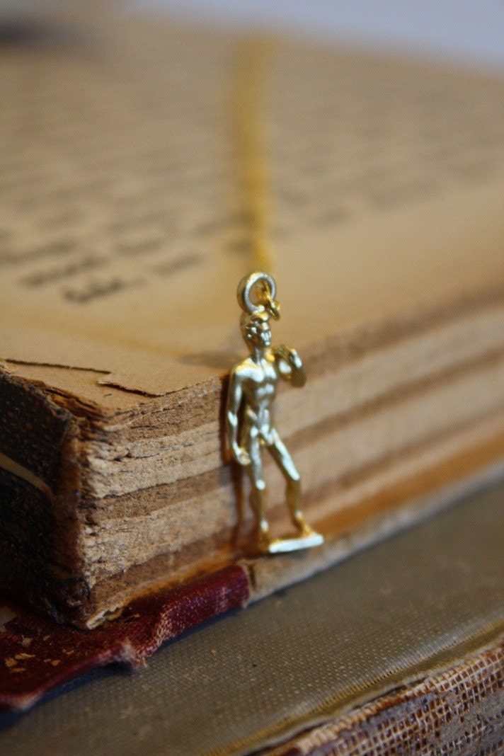 Michelangelo's David Charm Necklace - Art History