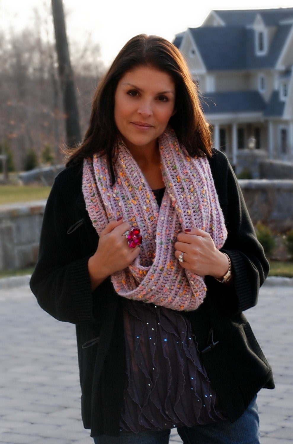 Instant Download PDF Womens Mobius Cowl Crochet Pattern Ladies Infinity Scarf Tutorial Neckwarmer Digital Pattern