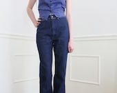 SALE Vintage 1970s High Waist Dark Wash Jeans