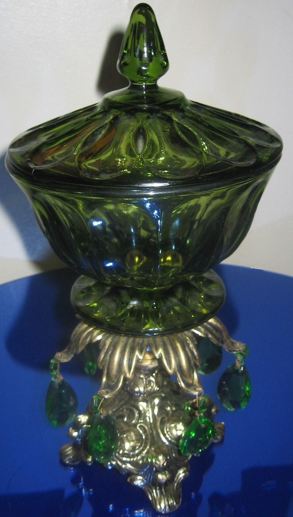 green glass bowl