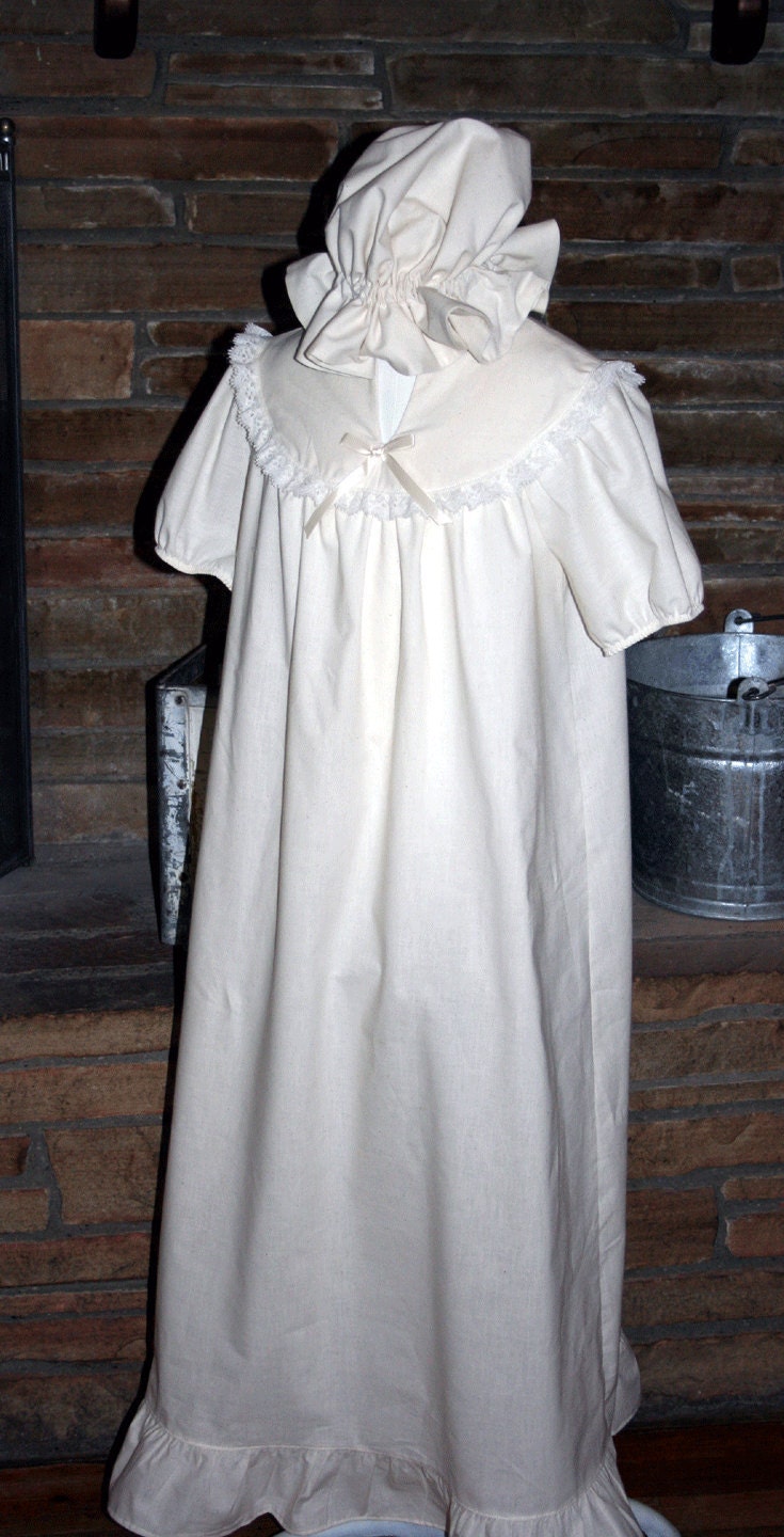 Historical Night Gown Little House on the Prairie All Sizes
