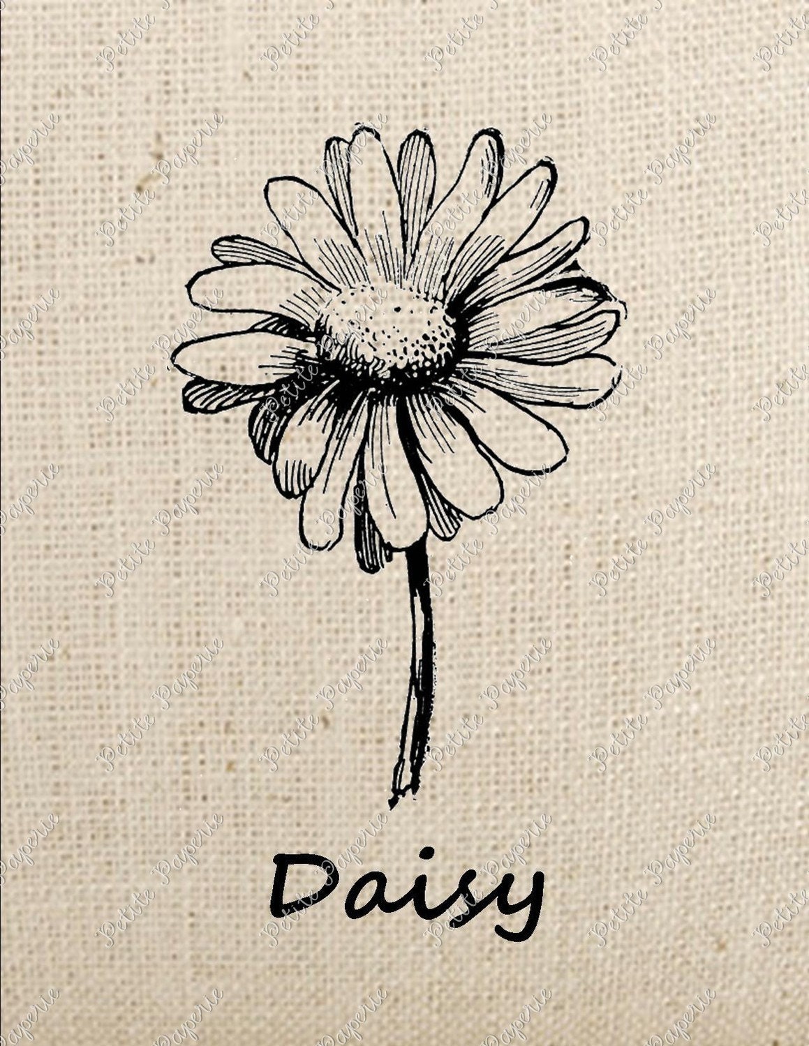 Daisy Flower Digital Download for Iron on Transfer