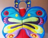 COSTUME set, Hungry Caterpillar inspired WINGS & ANTENNA. Felt, No Wire. Original design.