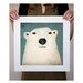 Polar Bear GRAPHIC ART Illustration 12x12 giclee print SIGNED