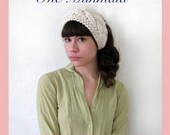 Hand Knit MILKMAID HEADDRESS in CREAM / 10 Colors Available
