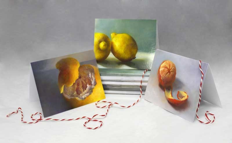 Thank You Greetings Cards Box Set of 24 Art Cards - blank for summer invites or holiday notes