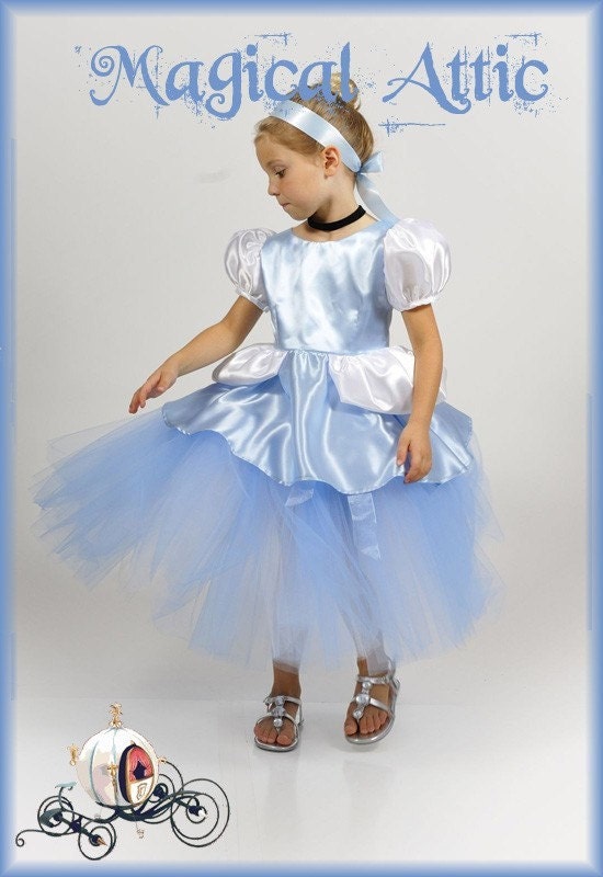 Custom Boutique Princess CINDERELLA  Girls Ball Gown Tutu and Corset Costume Dress Set
