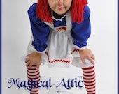 Custom Boutique RAGGEDY ANN Girl Size Costume Set