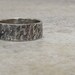 Mens Wedding Band Hammered Silver Wedding Ring Distressed Antique Circles Rustic Band