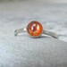 Sunstone Turquoise Ring Silver Stacking Ring Set Hammered Stacking Rings-Tangerine Tango Cockatoo