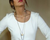 Large Druzy Necklace, druzy quartz necklace, long stone necklace, luxury jewelry, exotic jewelry, designer jewelry, black and grey necklace