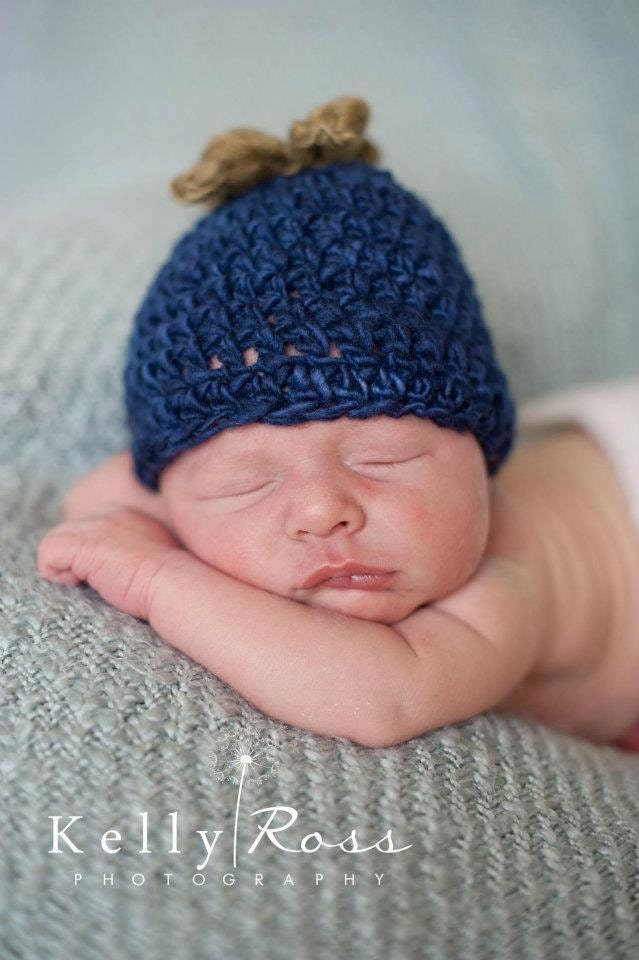 Crochet Blueberry Hat