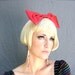 Red Satin Big Hair Bow