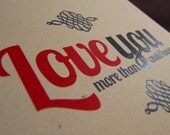 Love You More Than You Could Know Valentines Day Card