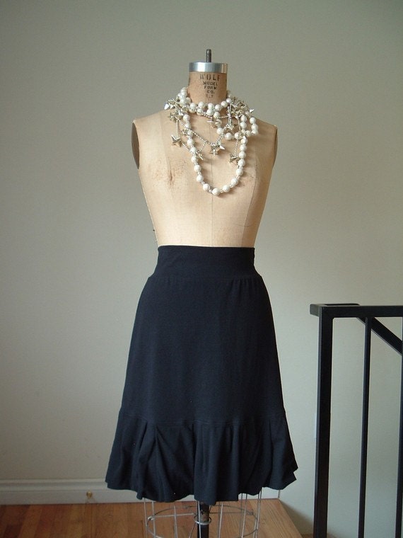 Womens Skirt Cotton Jersey, a-line, modern chic, boho romantic, choice of color- made to order