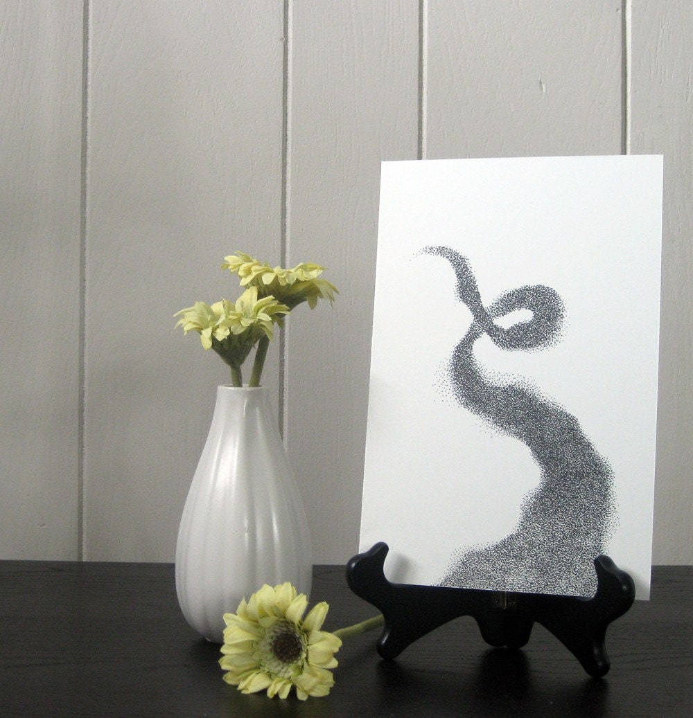 Smoke Monster / Peety Original (Black and White, 6 x 9)