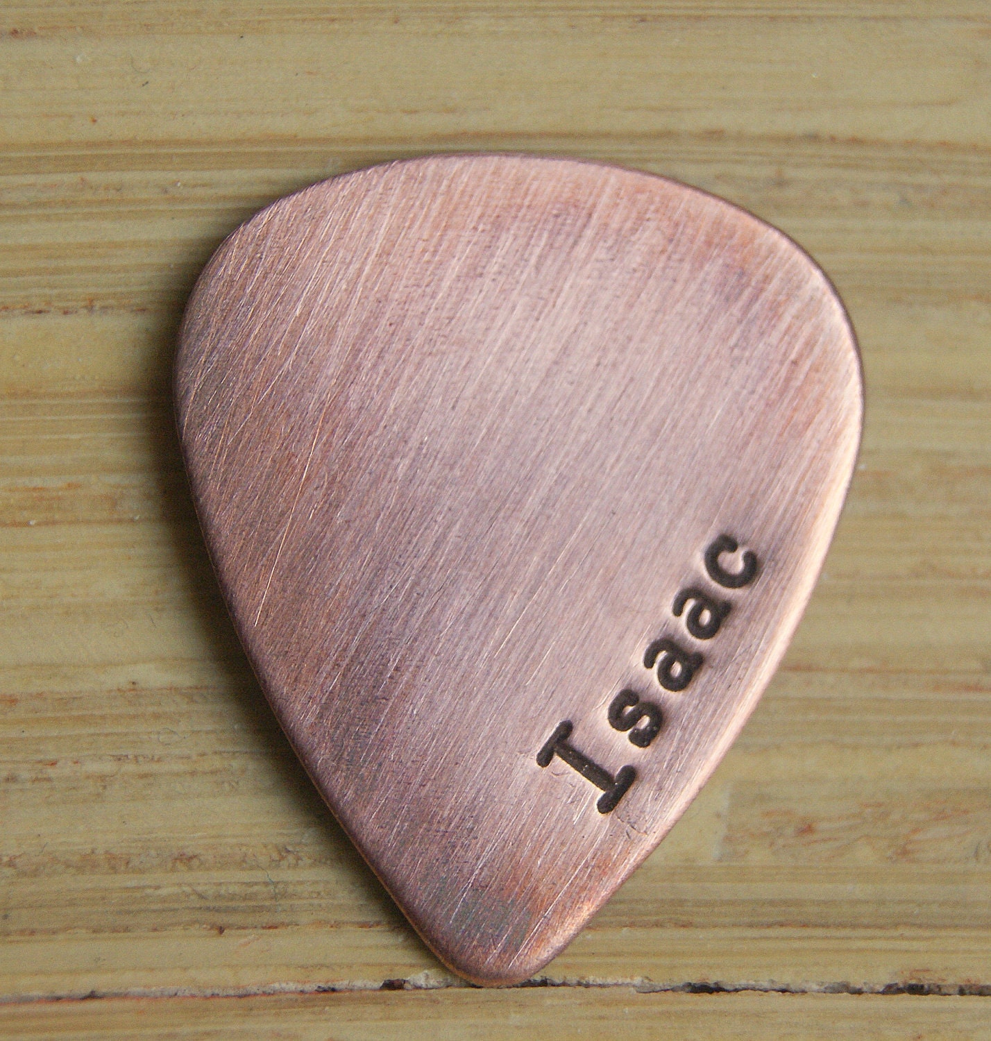 Copper Guitar Pick Personalized with name and custom hand stamped