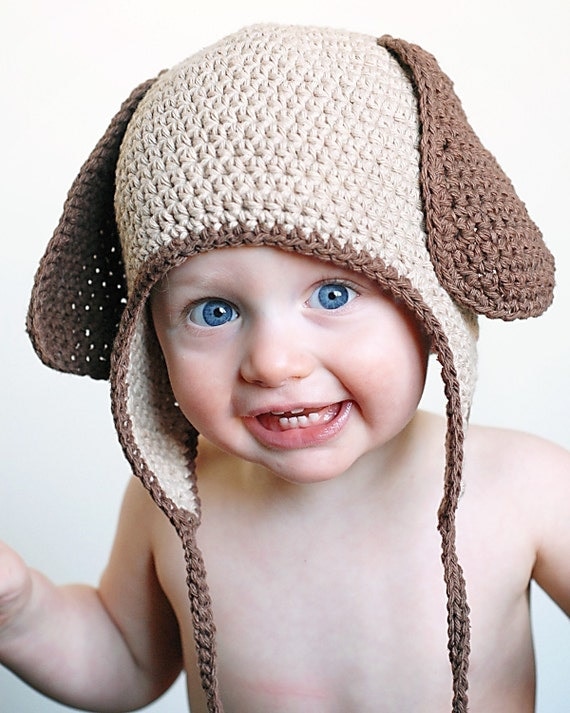 Doggy Earflap Crochet Hat Pattern (Permission to sell all finished products)