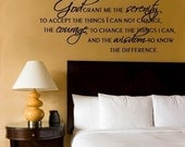 SERENITY PRAYER Vinyl Wall Decal