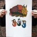 Magical Creature Sky Parade, Screenprint, Limited Ed, hand-printed