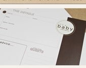 Baby Shower Pages (BROWN) - Extra pages to include in your Two Giggles Baby Album
