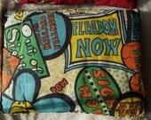 Unusual Delightful Vintage Throw Pillow/ Psychedelic/ Groovy/ Mod///Sale