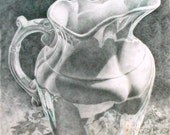 Art Print--Porcelain Pitcher --From Original Graphite Drawing