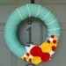 Yarn Wreath Felt Handmade Door Decoration - Bright Blooms 12in