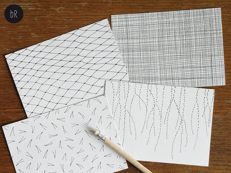 set of 4 eco-friendly postcards by bastisRIKE