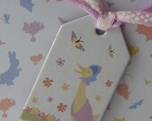 Beatrix Potter CONGRATULATIONS greetings card new baby card Congratulations card Jemima Puddle Duck lilac and pink - baby girl card