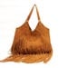 Boho suede leather bag in Tobacco