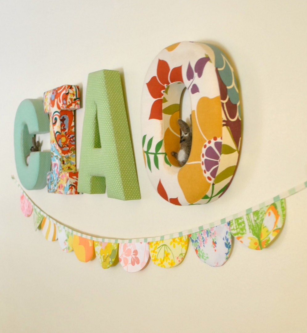 Vintage Fabric Scalloped Bunting Banner Flag  Pillow Factory