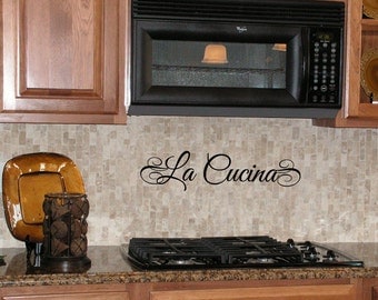 LA COCINA Spanish Kitchen wall decal vinyl by LivelyLettering