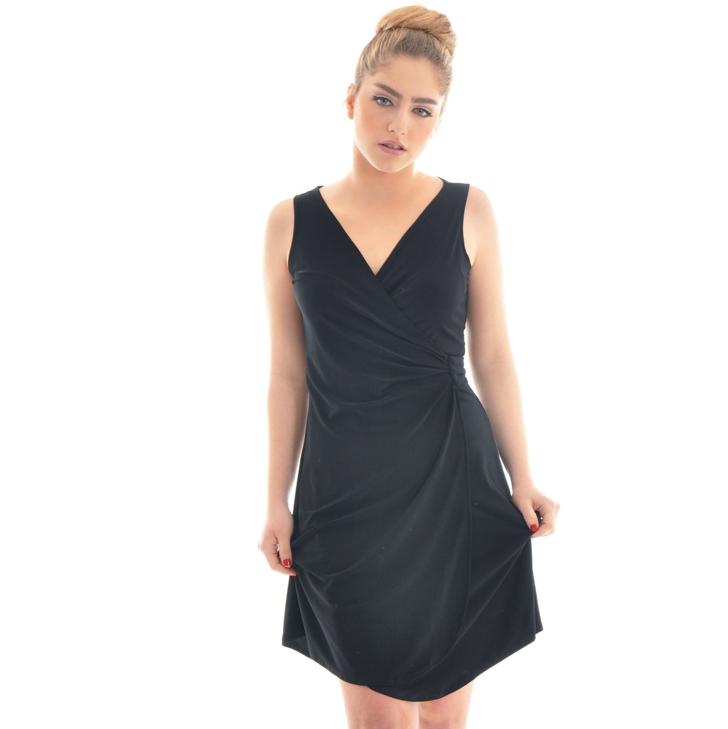 Wrap dress/ ON SALE women dress/ Cocktail dress/ Bridesmaid dress/ Summer dress/ Mini wrap dress/ Bridesmaid wrap dress
