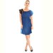 Cocktail Blue Dress- 'Rome' cocktail blue dress with lace at the top/ Women dress/ Bridesmaid dress