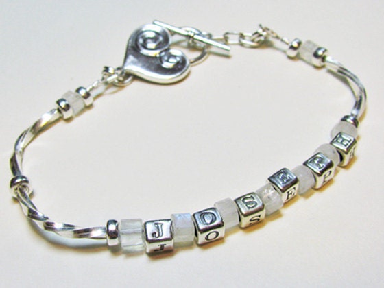 Personalized Mommy Bling Bracelet - single strand