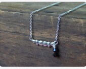 ONCE BITTEN. Silver Vampire Fang Necklace with Red Crystal Blood Drops . Lost Wax cast solid sterling Vampire teeth
