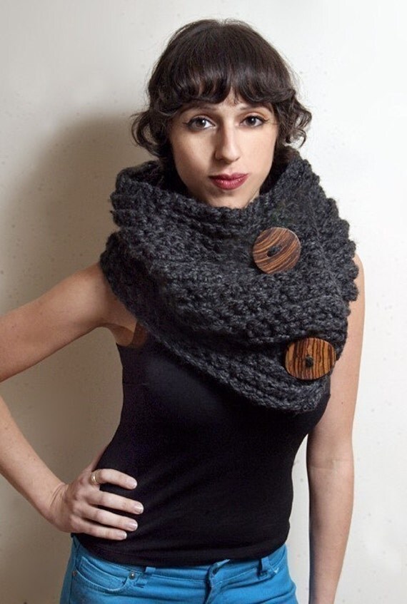 The Roycroft Cowl in Charcoal Grey