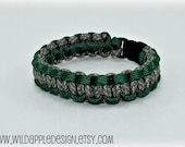 Paracord Bracelet 550 - ACU and Kelly Green