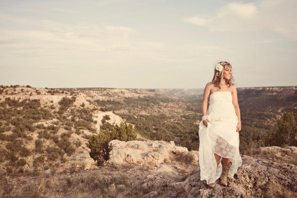 Southwestern Boho Style Wedding Dress with Empire Waist - Inspired by Melissa Sweet's Rome