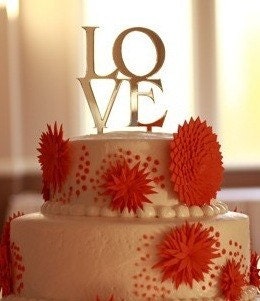 LOVE Wedding Cake Topper