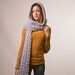Gray hooded scarf, chunky scarf, gray scarf, pewter, winter, fall, spring, scoodie, mothers day