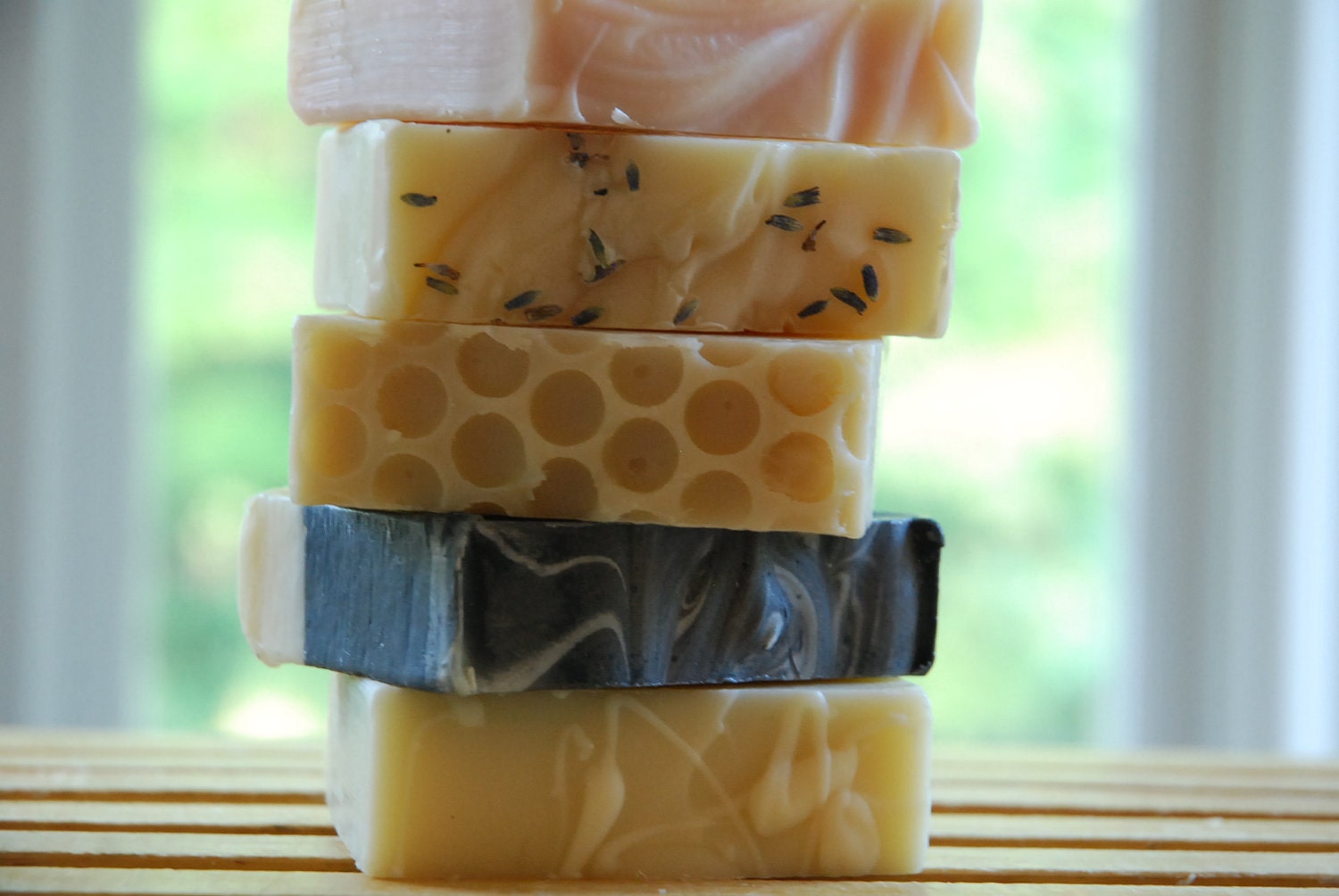 Four bars of handmade Soap - cold process by Soap Utopia - 5 dollar shipping in Canada and discounted to the U.S.