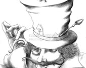 Mad Hatter - 8x10 giclee print by Natalia Zezyanova