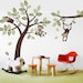 3 Monkey Tree and Branch Vine- Baby Nursery Vinyl Wall Decals