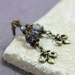 Purple Czech Glass Bead Earrings - A.719