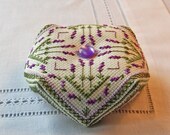 Lavender Fields Biscornu pattern