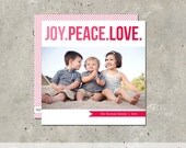 modern christmas card - "Holiday Wishes"